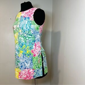 Lilly Pulitzer Donna Top Cheek to Cheek Print Size Small Multicolor Sleeveless